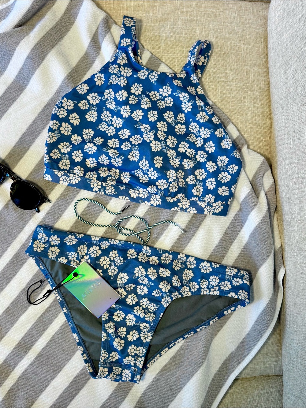 NWT JOLYN Performance Sport Bikini Set Blue Bonny | Size Small/Medium - Picture 2 of 7